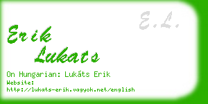 erik lukats business card